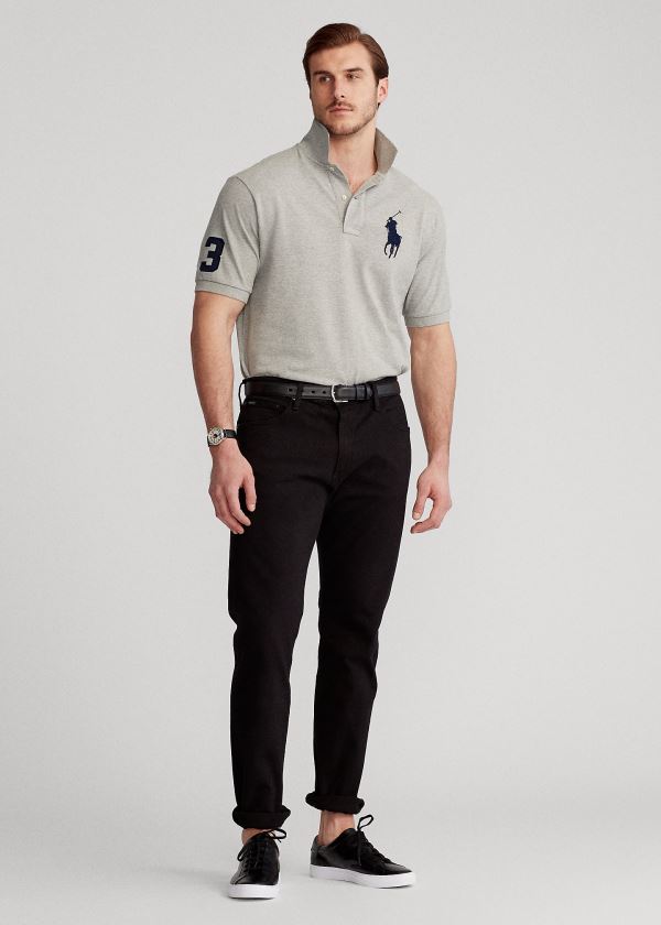 Men's Polo Ralph Lauren Big Pony Mesh Polo Shirts | 569218XHU